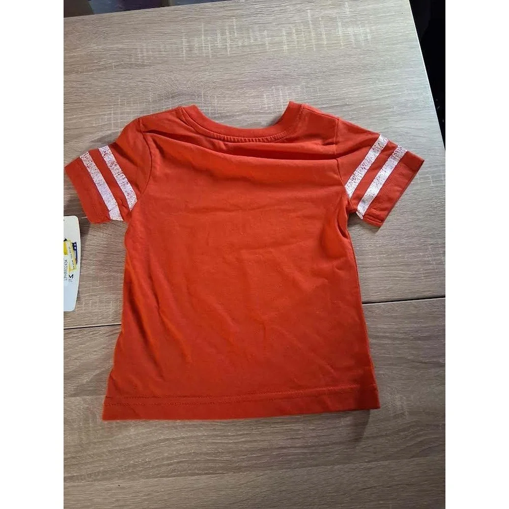 NFL Kansas City Chiefs Girls Red Glitter Logo T-Shirt Size XS 4/5 NWT